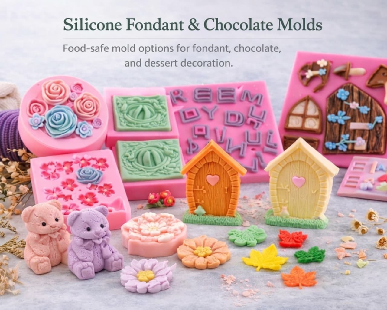 シリコン製フォンダン・チョコレート用モールド