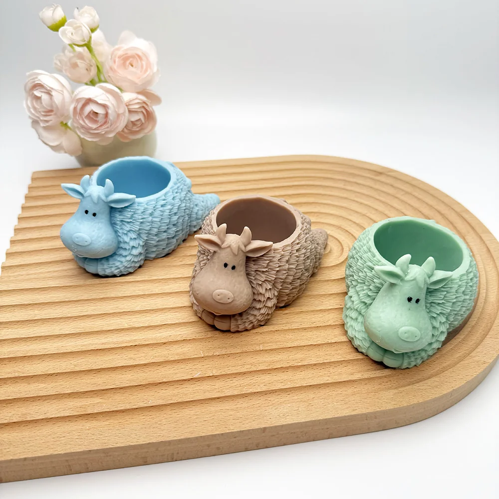 Cow Planter Silicone Candle Mold mold in production at BK Silicone workshop