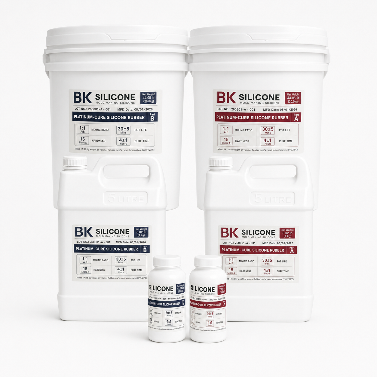 BK-A Series multi-size platinum-cure silicone packaging