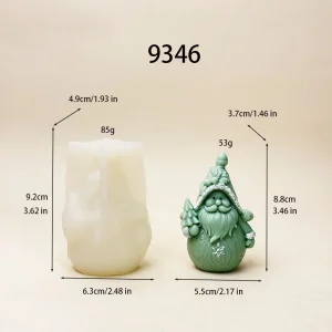 Christmas Santa Gnome Silicone Candle Mold