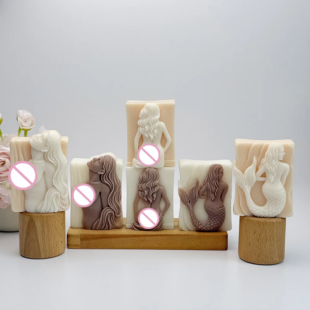 Artistic Female Bust Silicone Candle Mold silicone mold detail and cavity