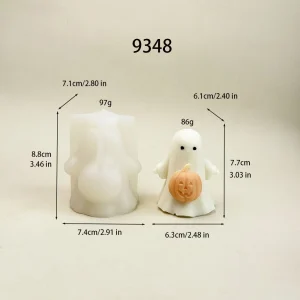 Ghost Holding Pumpkin Silicone Candle Mold