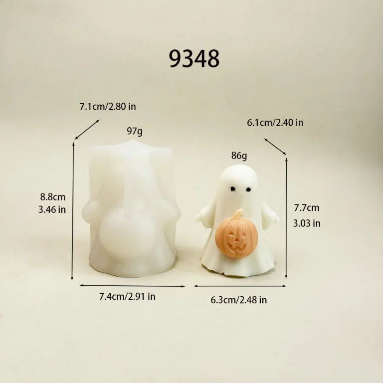 Ghost Holding Pumpkin Silicone Candle Mold