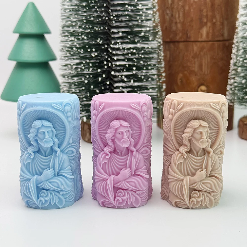 Jesus Silicone Candle Mold with Relief Design mold in production at BK Silicone workshop