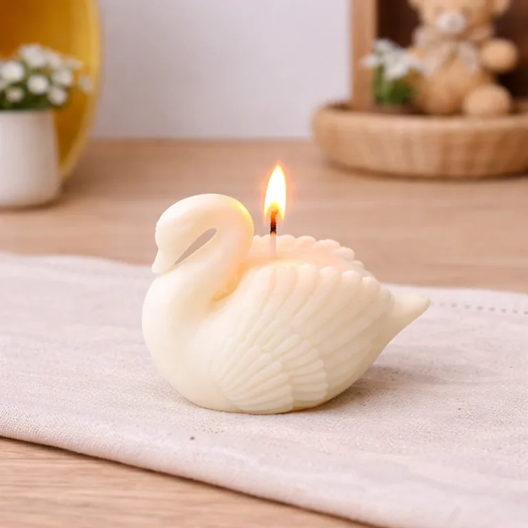 3D Swan Silicone Candle Mold Elegant Design silicone mold detail and cavity