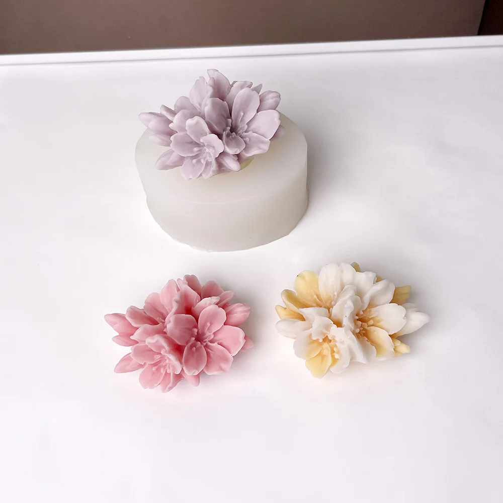 Cluster Multi-Petal Flower Silicone Candle Mold mold in production at BK Silicone workshop
