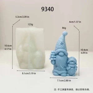Christmas Gnome and Snowman Silicone Candle Mold