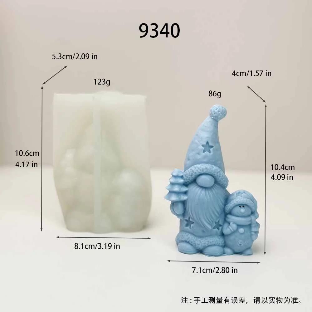 Christmas Gnome and Snowman Silicone Candle Mold