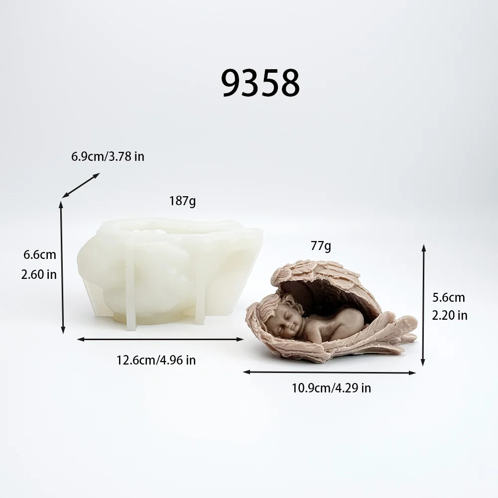 9358-睡觉天使硅胶模具
