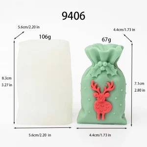 Christmas Gift Bag Reindeer Silicone Mold - 9406