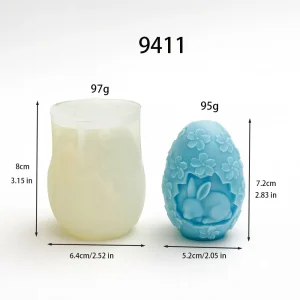 Easter Egg Bunny Silicone Mold - 9411