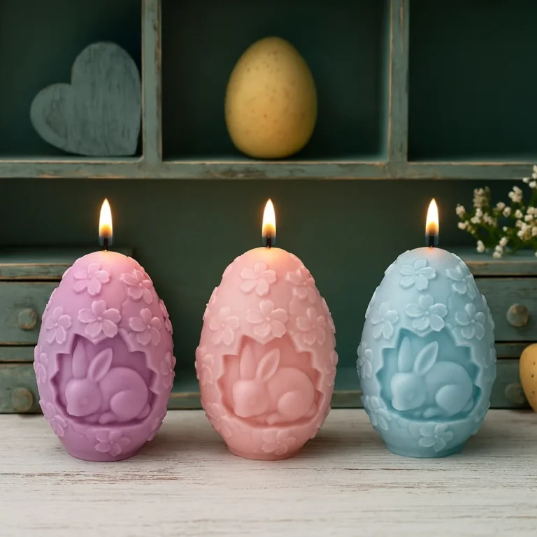 Easter Egg Bunny Silicone Mold - 9411 silicone mold detail and cavity