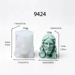 Jesus Head Silicone Mold – 9424