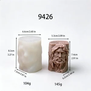 Jesus Relief Pillar Candle Mold - 9426