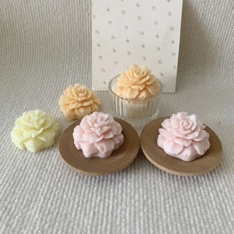 Double Layer Flower Silicone Candle Mold silicone mold detail and cavity