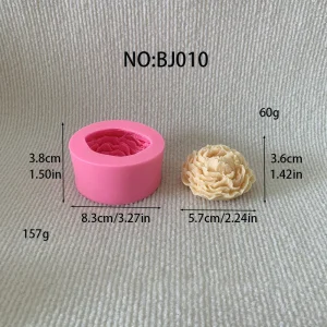 Layered Flower Silicone Candle Mold with Carnation Design