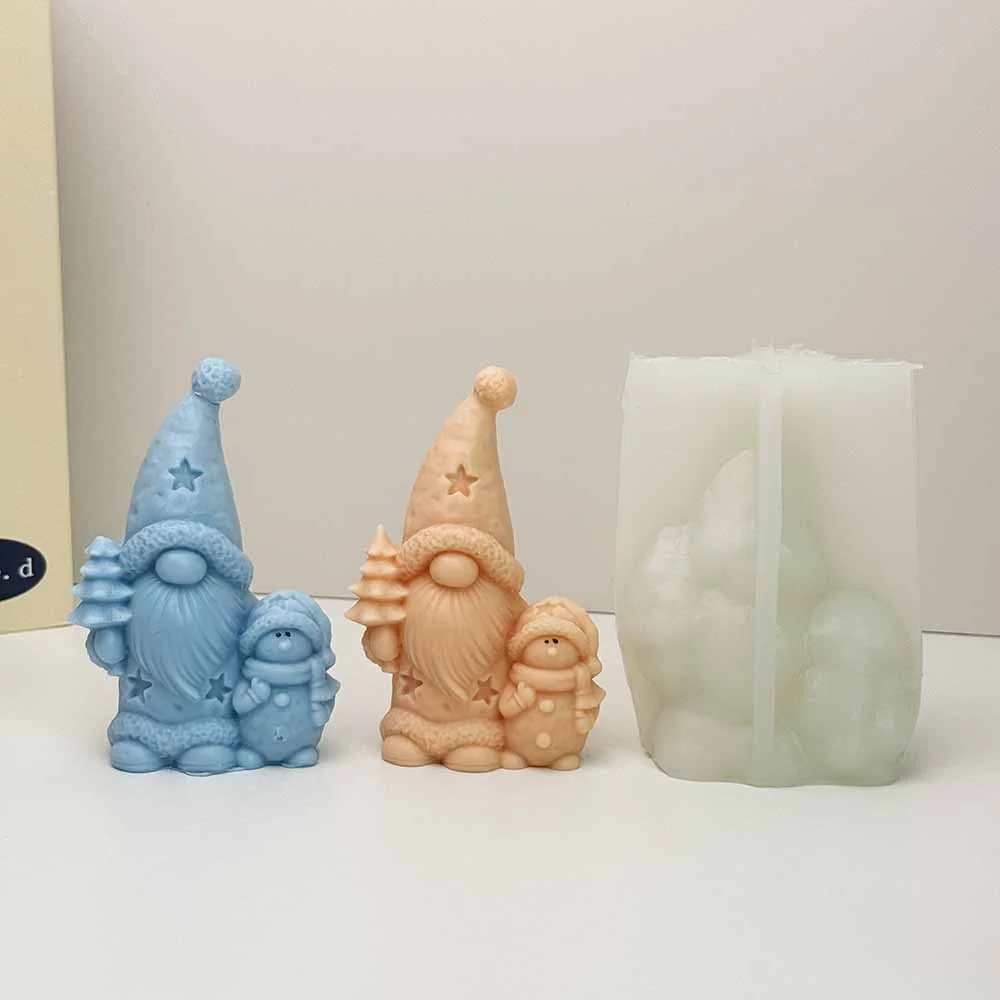 Christmas Gnome and Snowman Silicone Candle Mold mold in production at BK Silicone workshop
