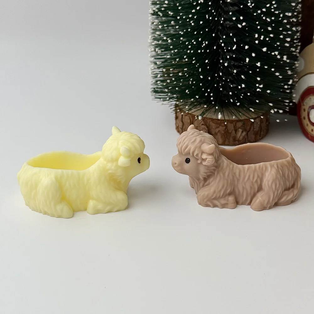 Highland Cow Silicone Candle Mold with Lying Pose mold in production at BK Silicone workshop