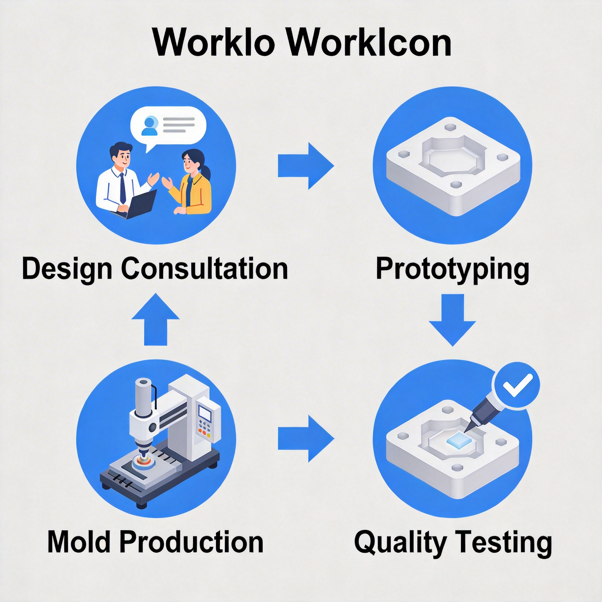 OEM silicone mold production workflow from design consultation to quality testing