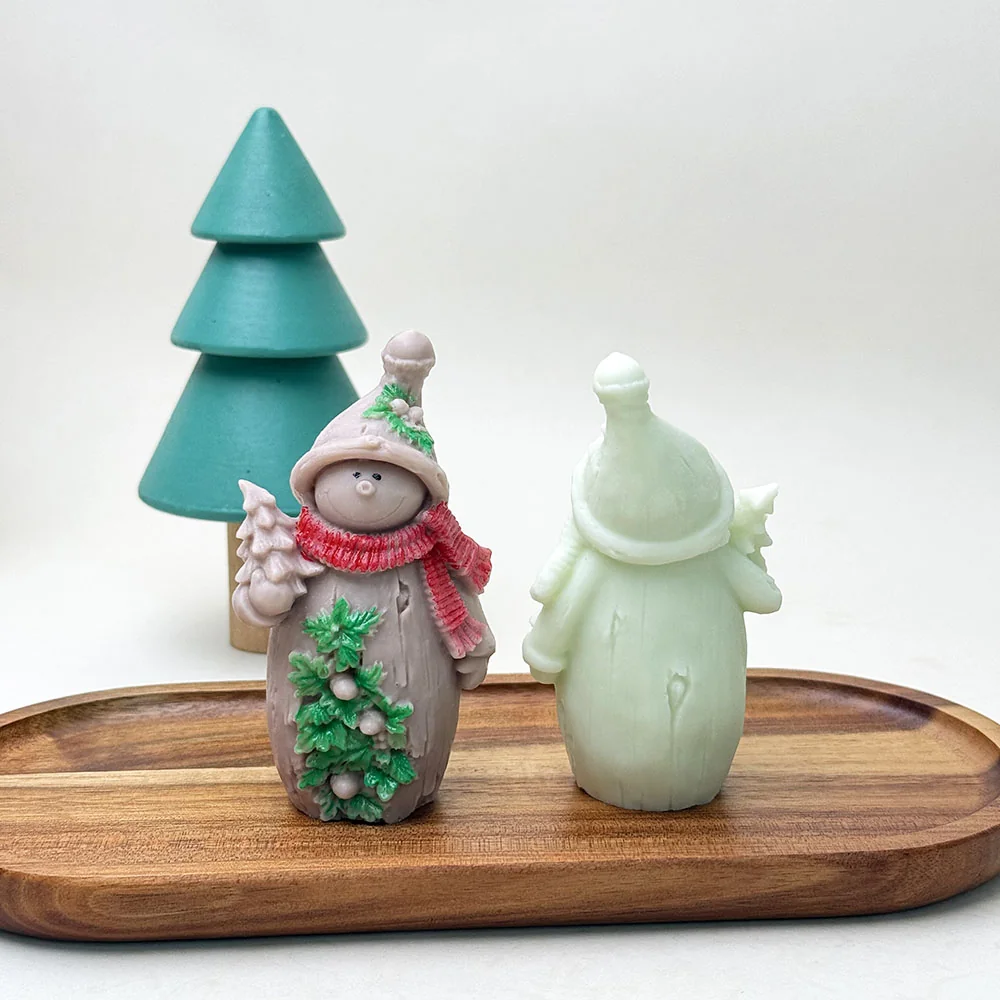 Christmas Elf Silicone Candle Mold finished casting from the silicone mold