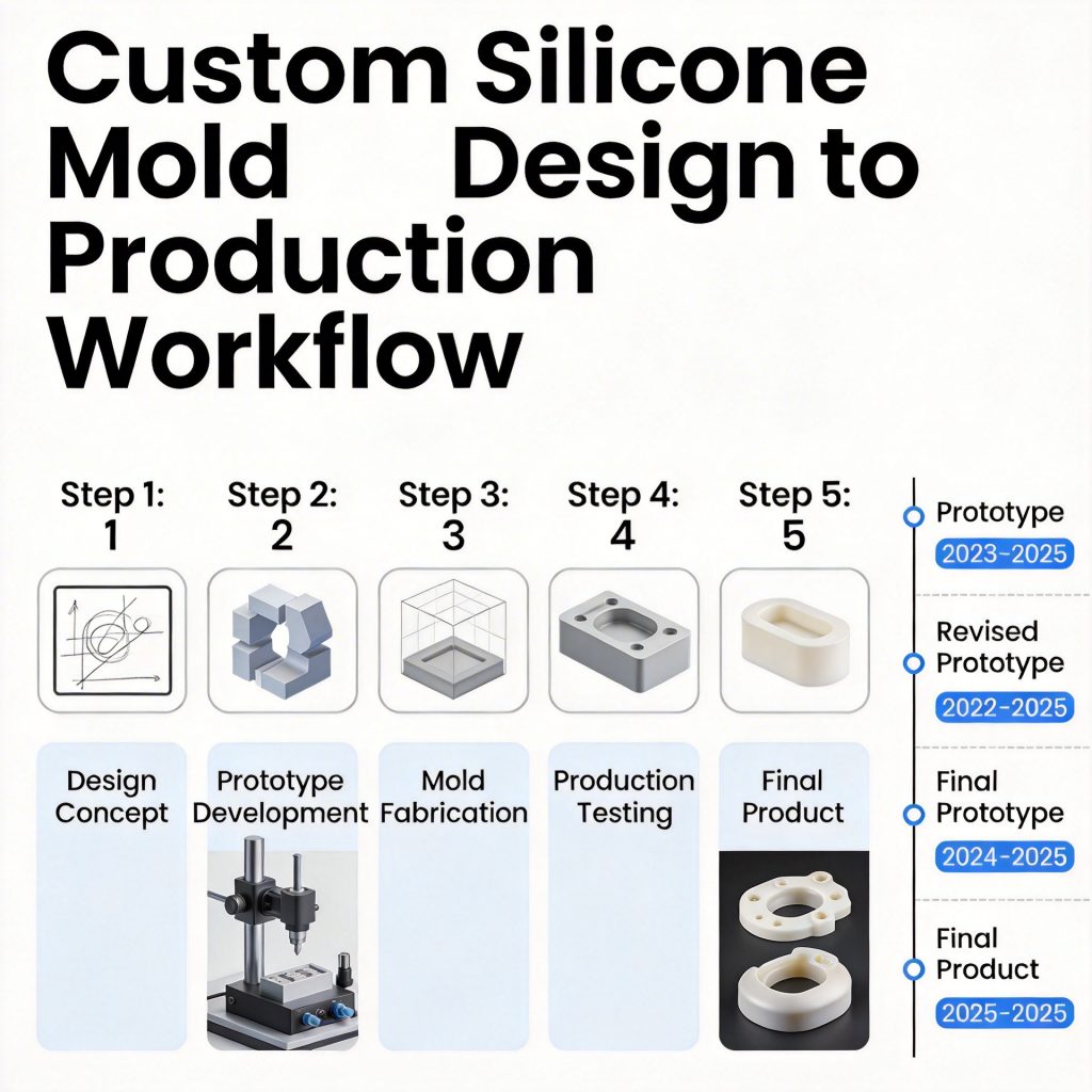 Custom silicone mold product development workflow from prototype to production