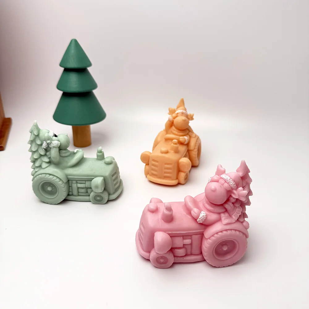 Tractor Animal Silicone Candle Mold mold in production at BK Silicone workshop