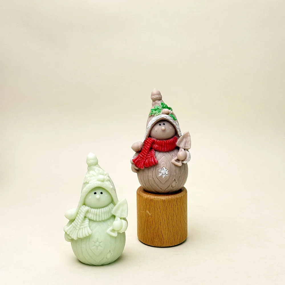 Christmas Girl Silicone Candle Mold mold in production at BK Silicone workshop