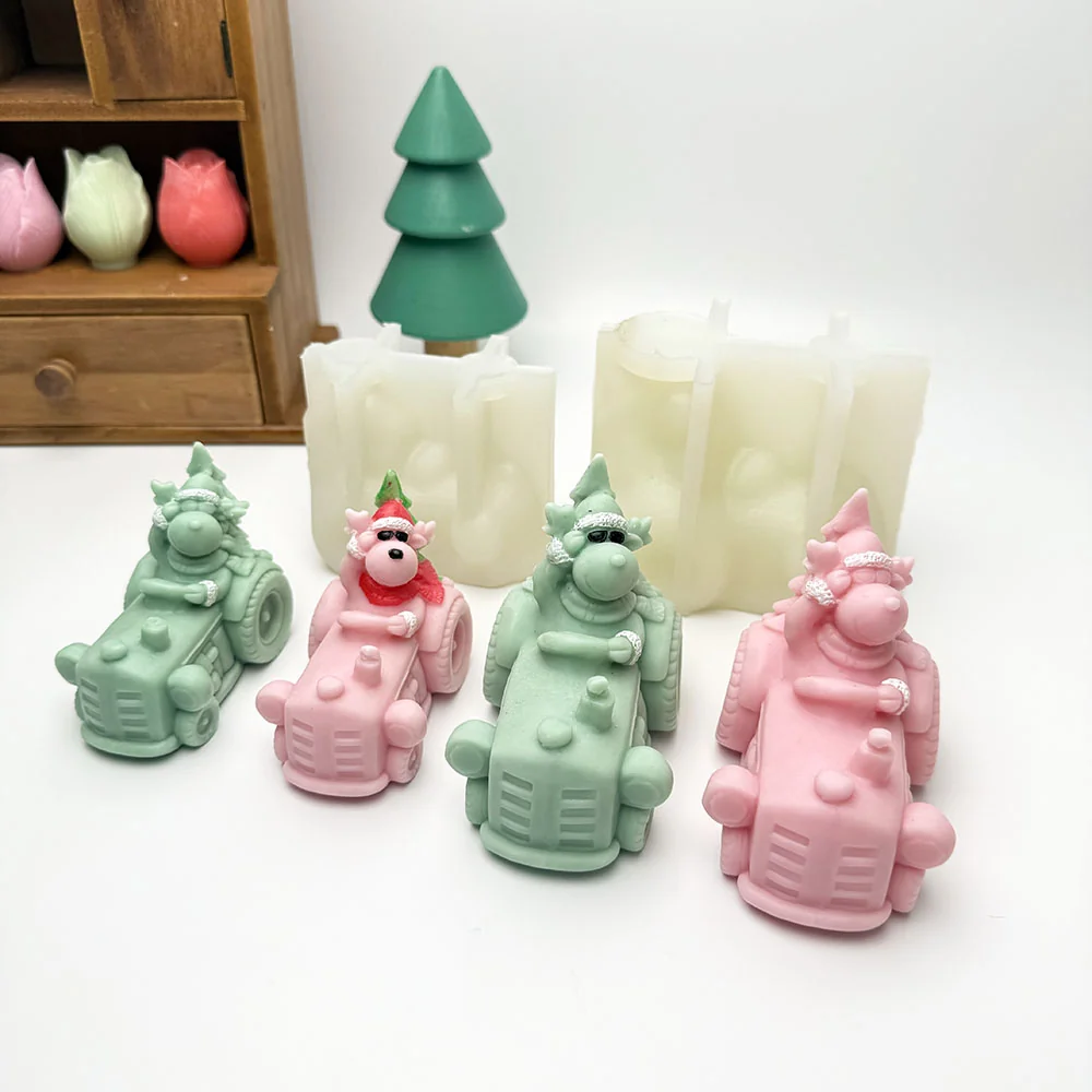 Tractor Animal Silicone Candle Mold silicone mold detail and cavity