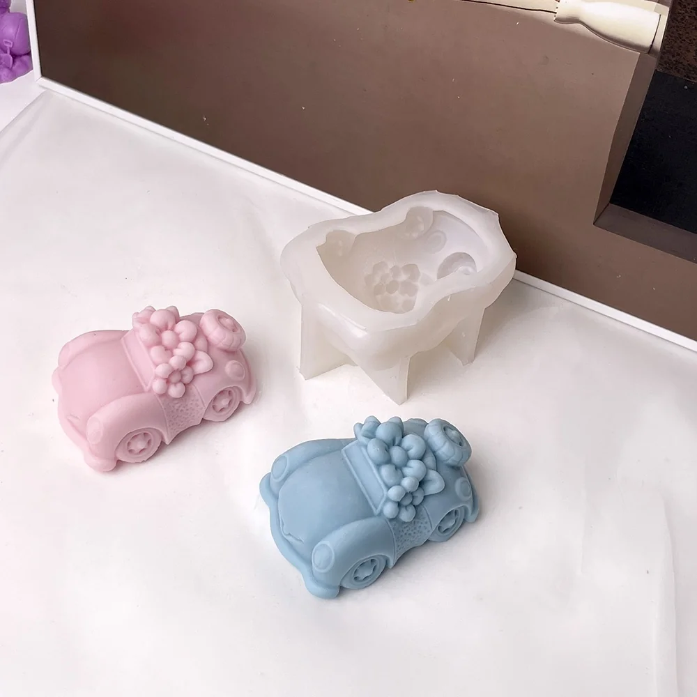3D Flower Car Flower Silicone Mold 8997 silicone mold detail and cavity