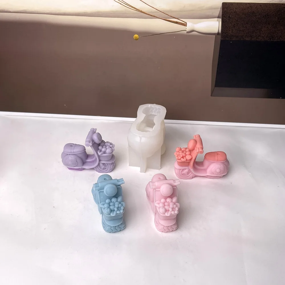 Flower Scooter Silicone Mold for Candle, Soap and Resin 8998 silicone mold detail and cavity