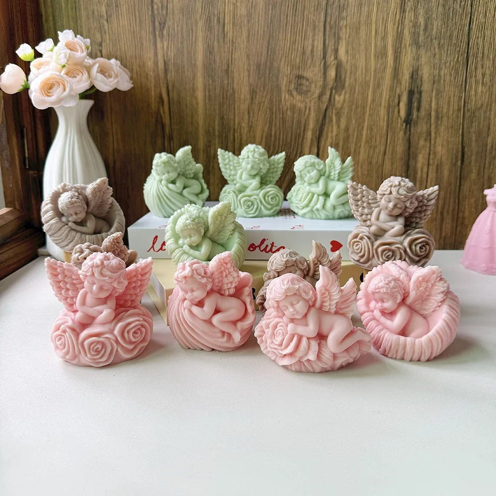 Cherub Silicone Candle Mold 9168 silicone mold detail and cavity