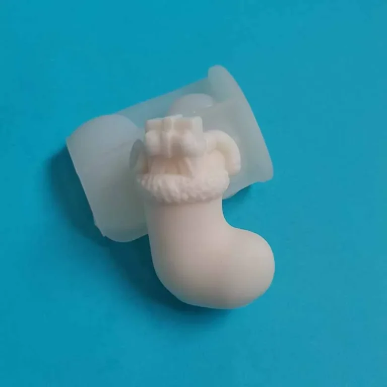 3D Christmas Stocking Silicone Mold BK8282 silicone mold detail and cavity