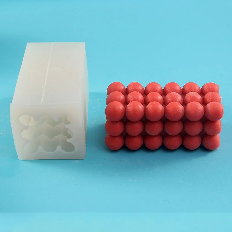 3D Bubble Column Silicone Mold BK8097 silicone mold detail and cavity