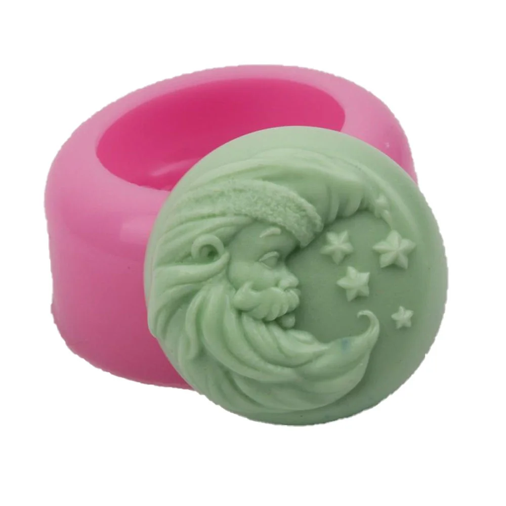 Decorative with Star Silicone Candle Mold BJ013 silicone mold detail and cavity