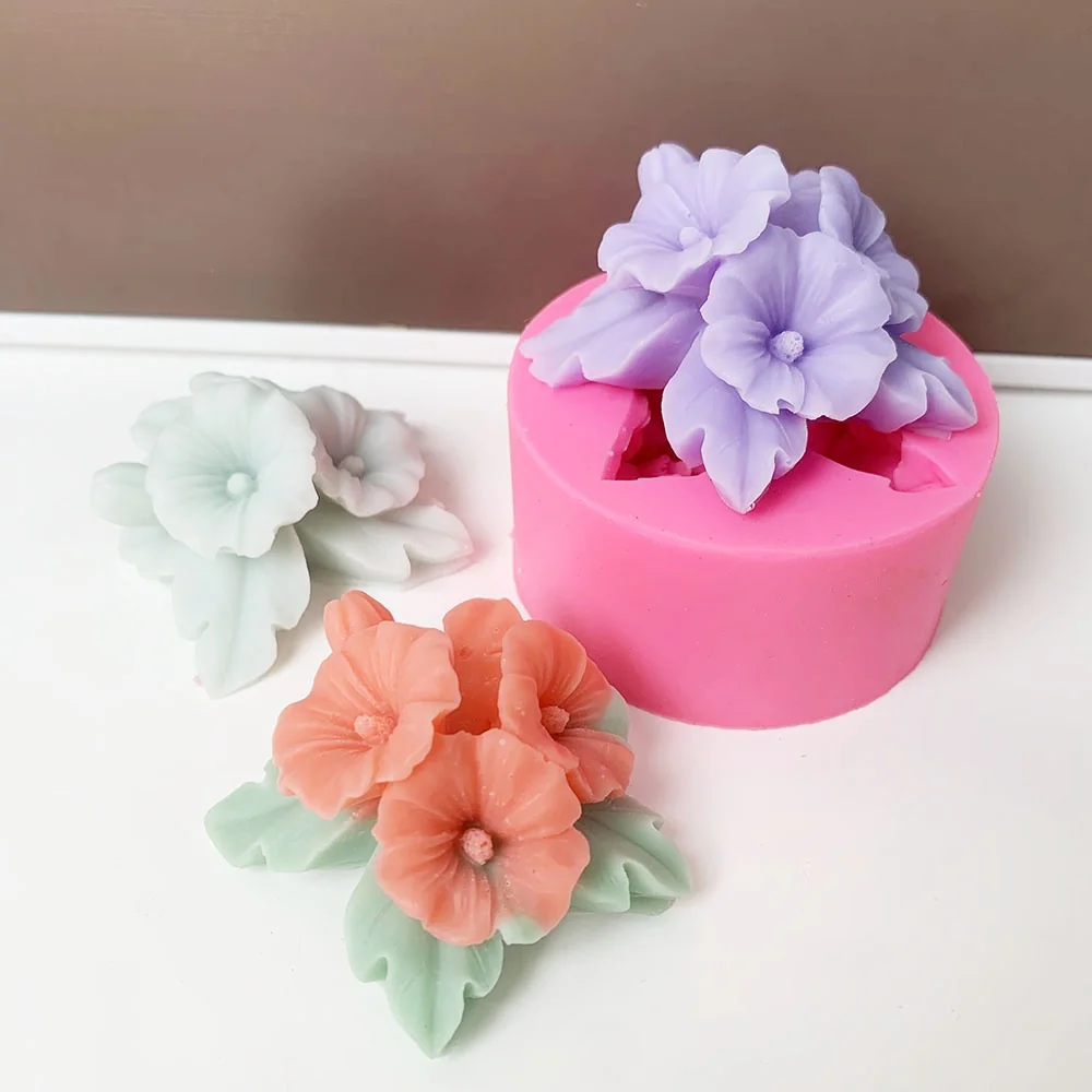 Flower Leaf Silicone Candle Mold silicone mold detail and cavity