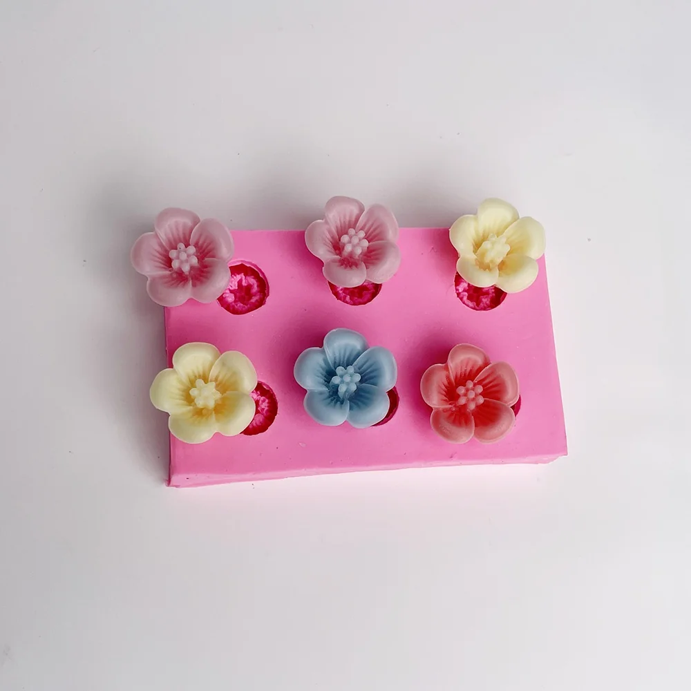 Flower DIY Silicone Mold for Wax, Soap and Resin Casting 1368 silicone mold detail and cavity