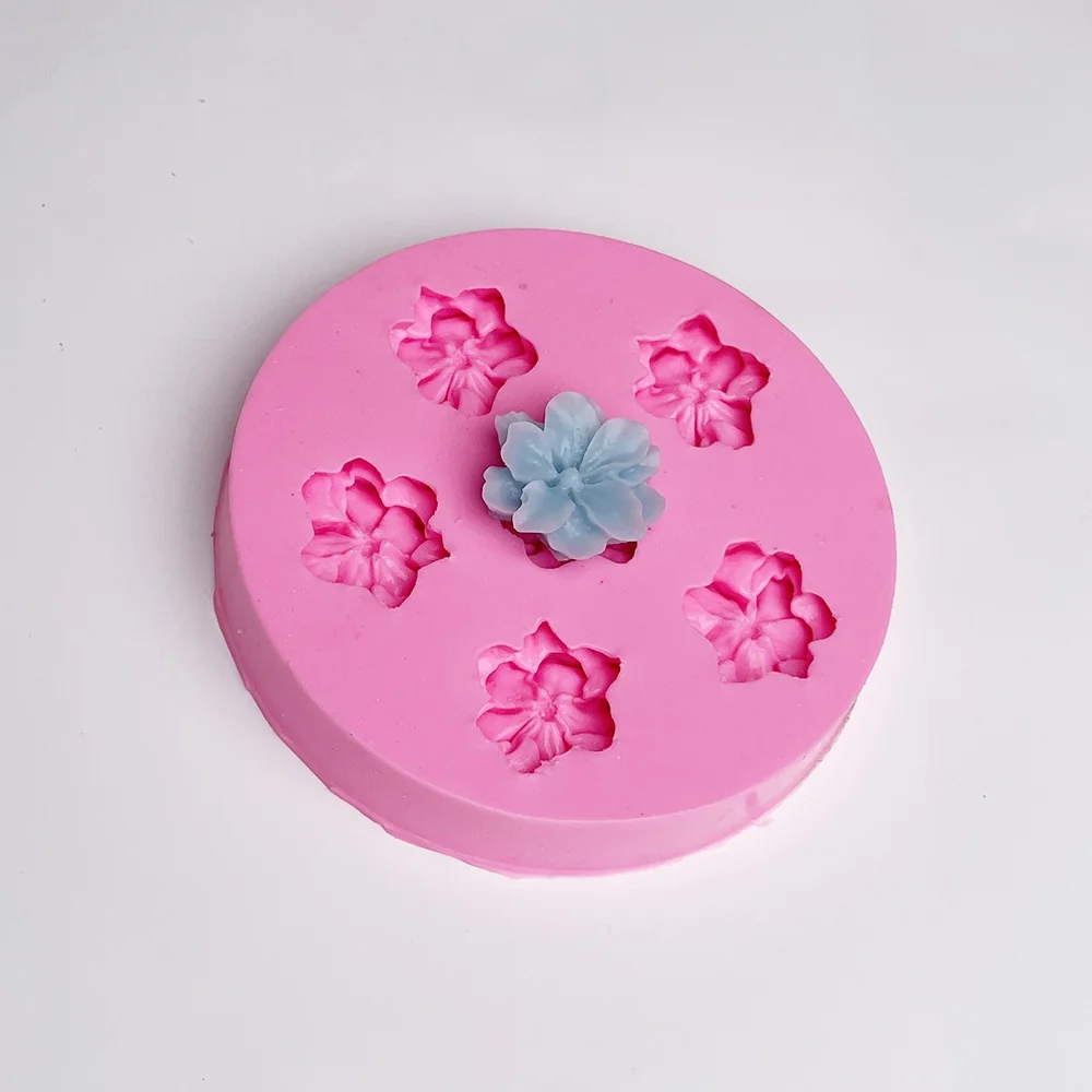Flower Silicone Mold for Handmade Crafts 1373 silicone mold detail and cavity