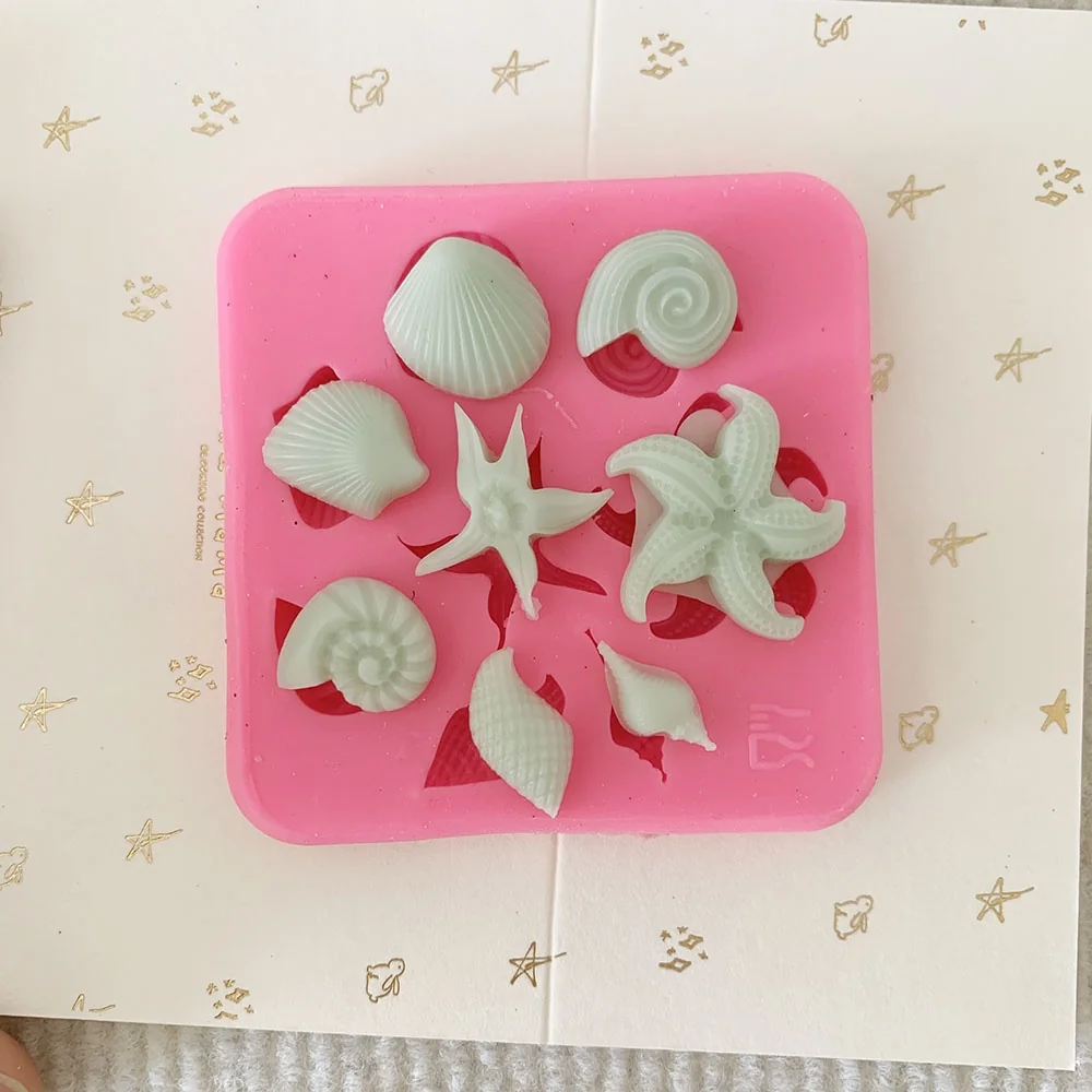 Silicone Candle Mold with Starfish Design 1392 silicone mold detail and cavity