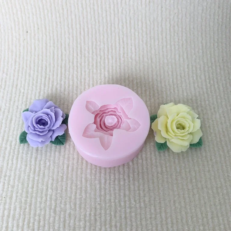 Rose Flower Silicone Mold for Candle Making 1397 silicone mold detail and cavity