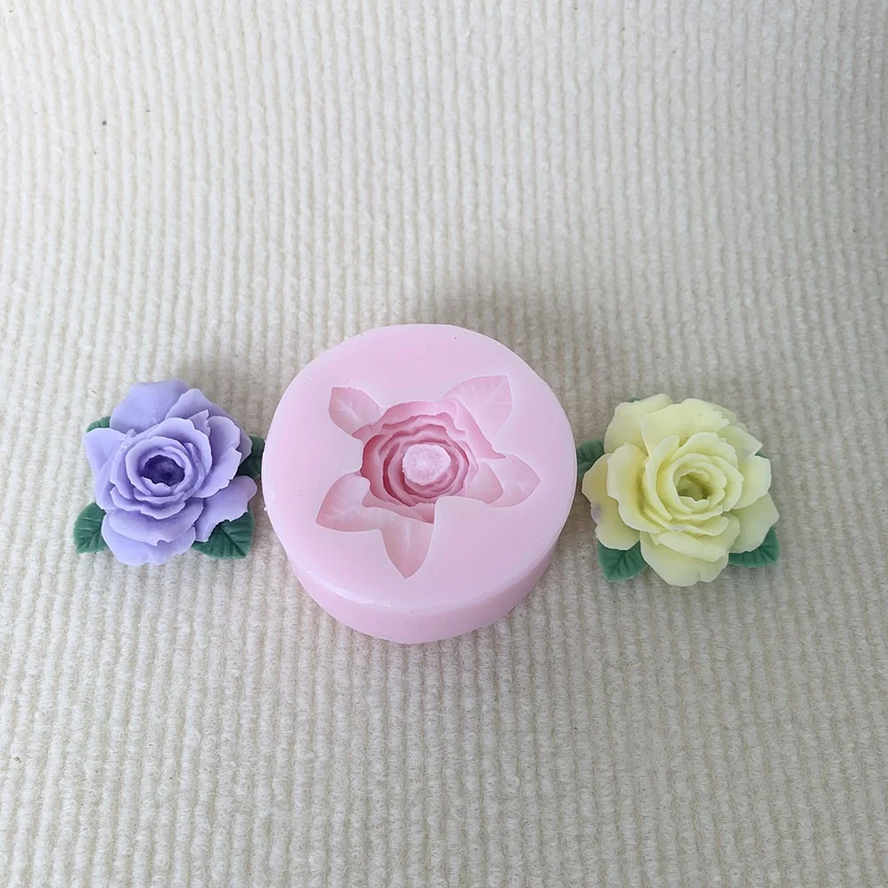 Rose Flower Silicone Mold for Candle Making 1397 silicone mold detail and cavity