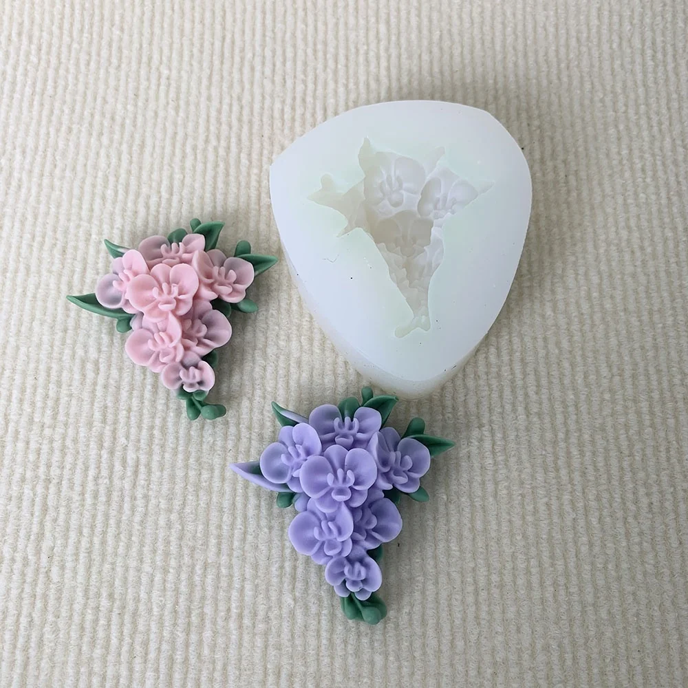 Bouquet Silicone Candle Mold 1399 silicone mold detail and cavity