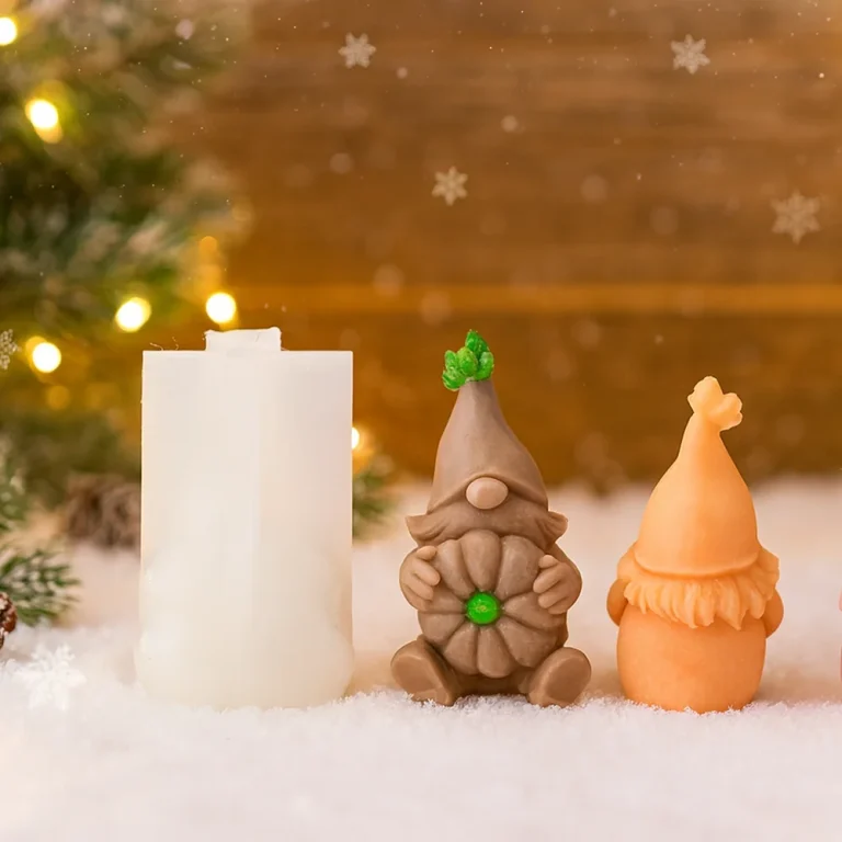 Gnome Pumpkin Silicone Candle Mold - 9387 silicone mold detail and cavity
