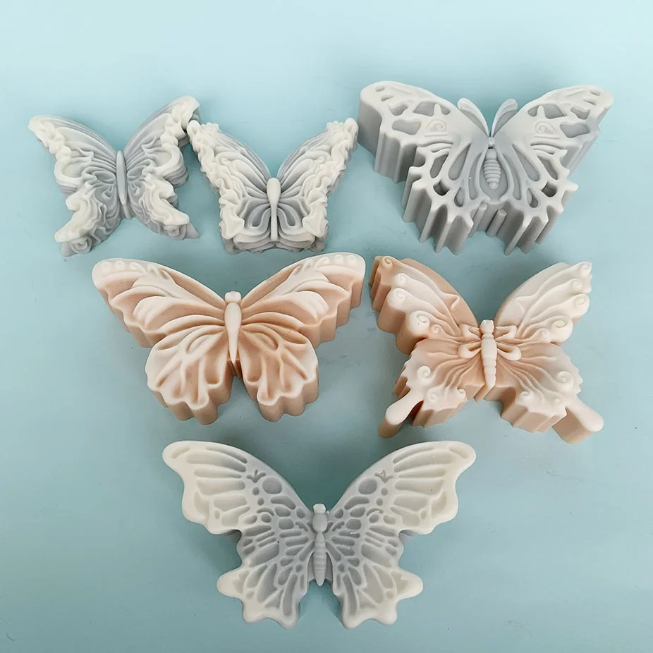 3D Butterfly Silicone Mold for Wax, Soap and Resin Casting 8834 silicone mold detail and cavity