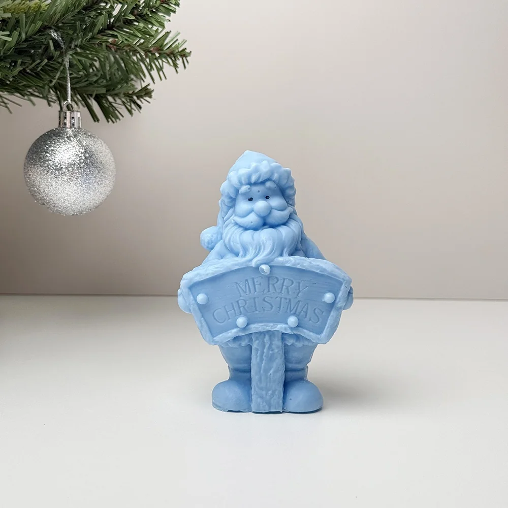 Merry Christmas Santa Silicone Mold for Candle silicone mold detail and cavity