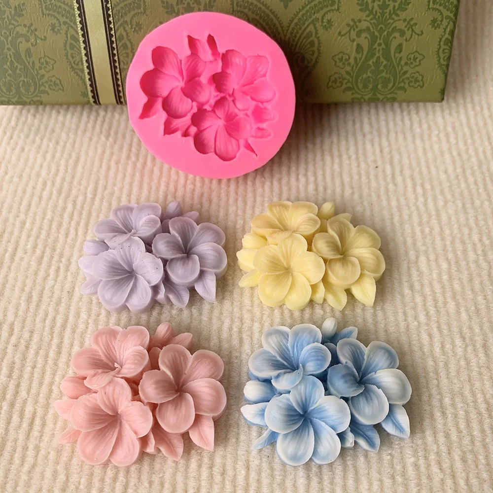 Plumeria Cluster Silicone Mold for Fondant silicone mold detail and cavity
