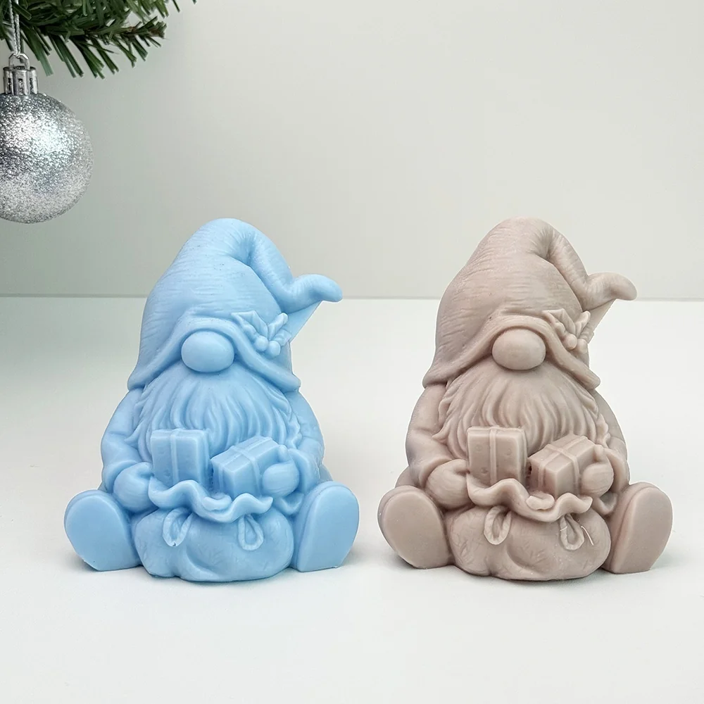 Gift Bag Christmas Gnome Silicone Mold for Candle silicone mold detail and cavity