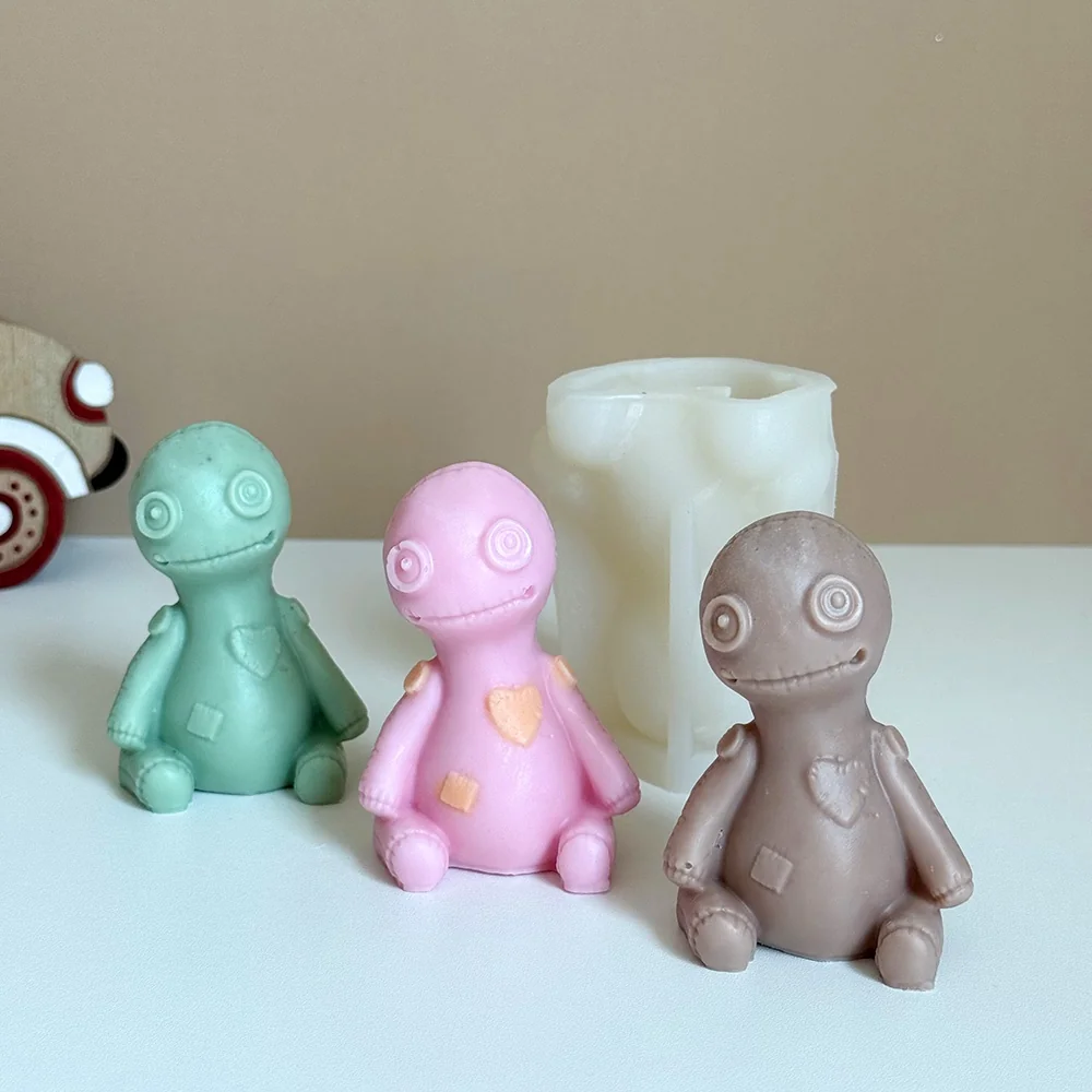 Patchwork Doll Silicone Mold for Candle silicone mold detail and cavity