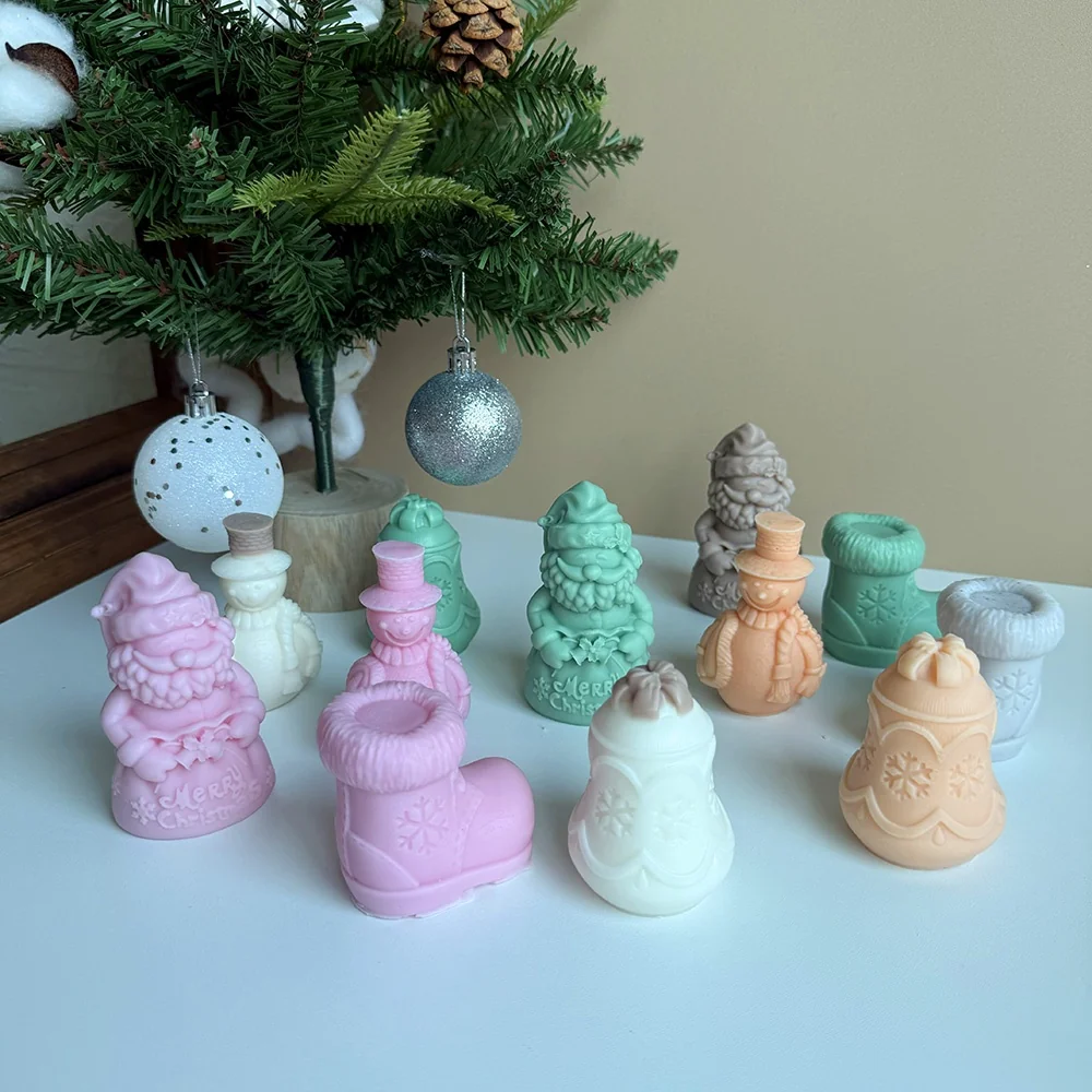 Snowflake Bell Silicone Mold for Candle Making silicone mold detail and cavity