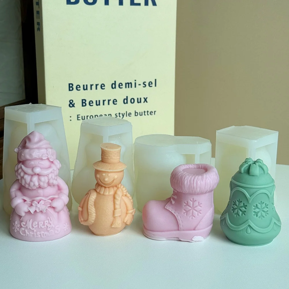Snowman Silicone Mold for Candle Making silicone mold detail and cavity