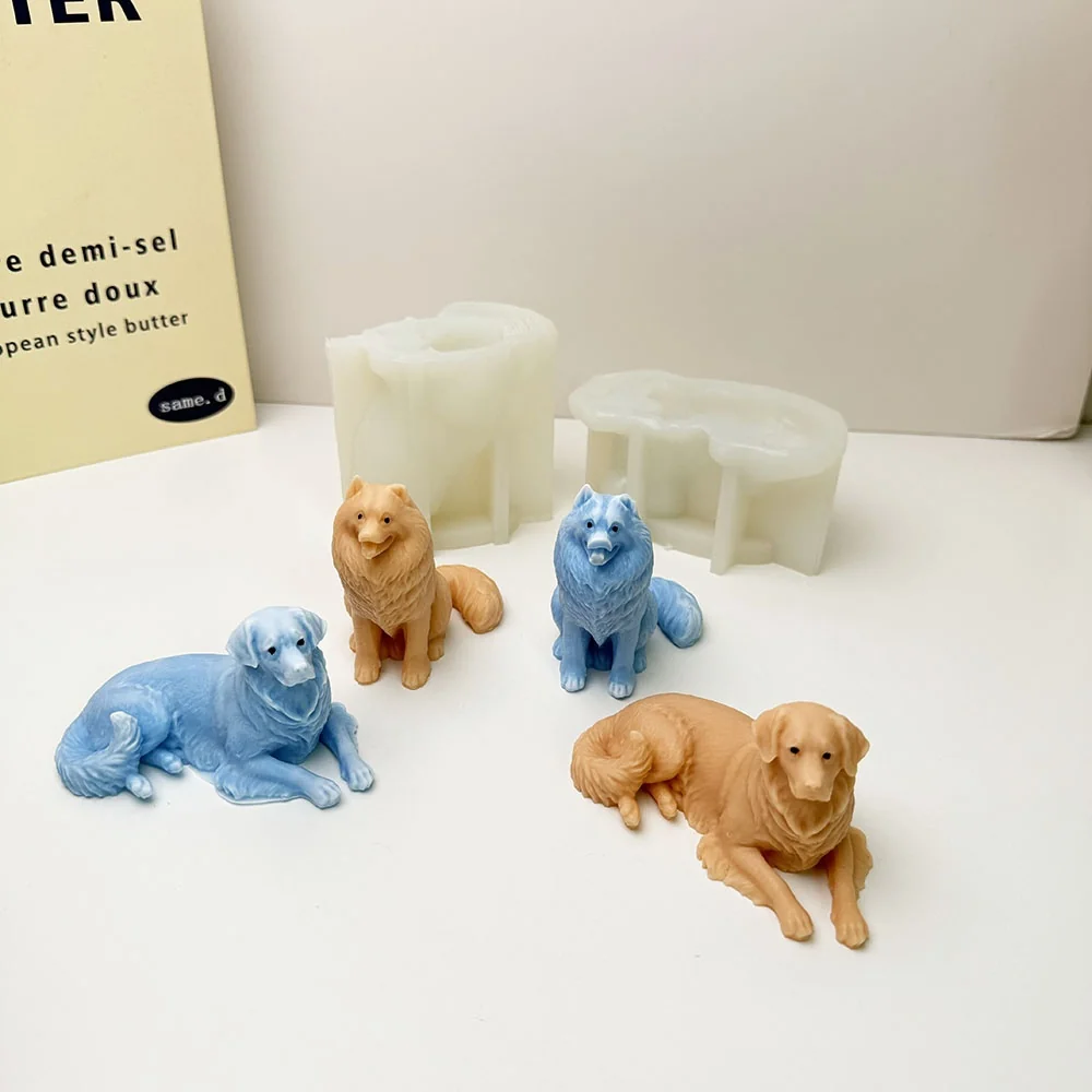 Samoyed Dog Silicone Mold for Candle Making silicone mold detail and cavity